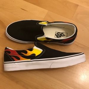 Never Worn Slip-On Flame Vans